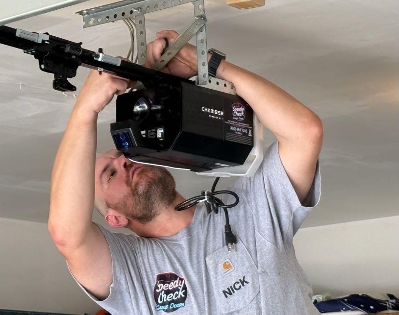 Garage door opener installation by Speedy Check